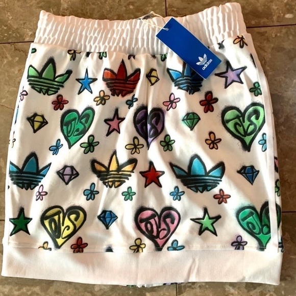 Jeremy Scott x Adidas Originals Monogram Skirt Sz S NWT - Picture 5 of 6